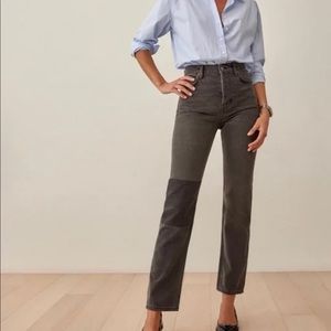 Reformation Patch Straight Leg Jeans